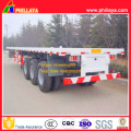 40ton-60ton 3 Axle 40FT Chassis Container Flatbed Truck Semi Trailer